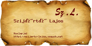 Szijártó Lajos névjegykártya
